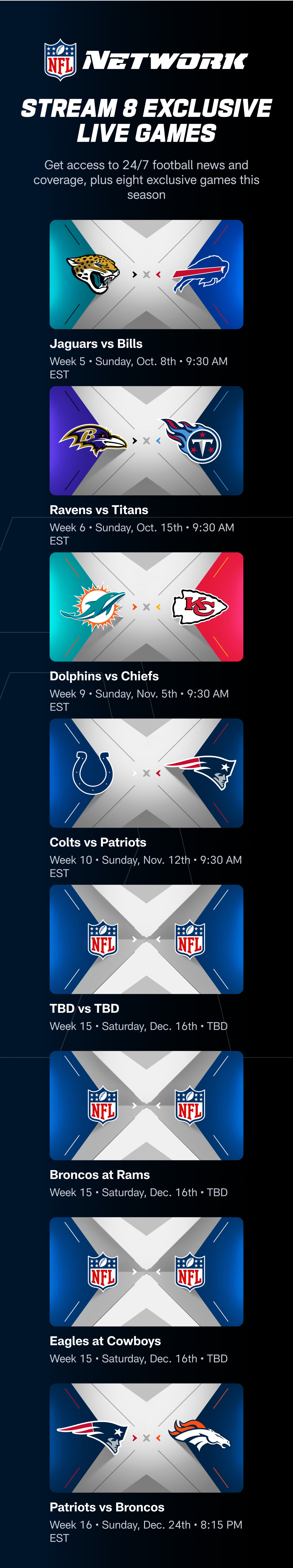 what channel is showing nfl games today