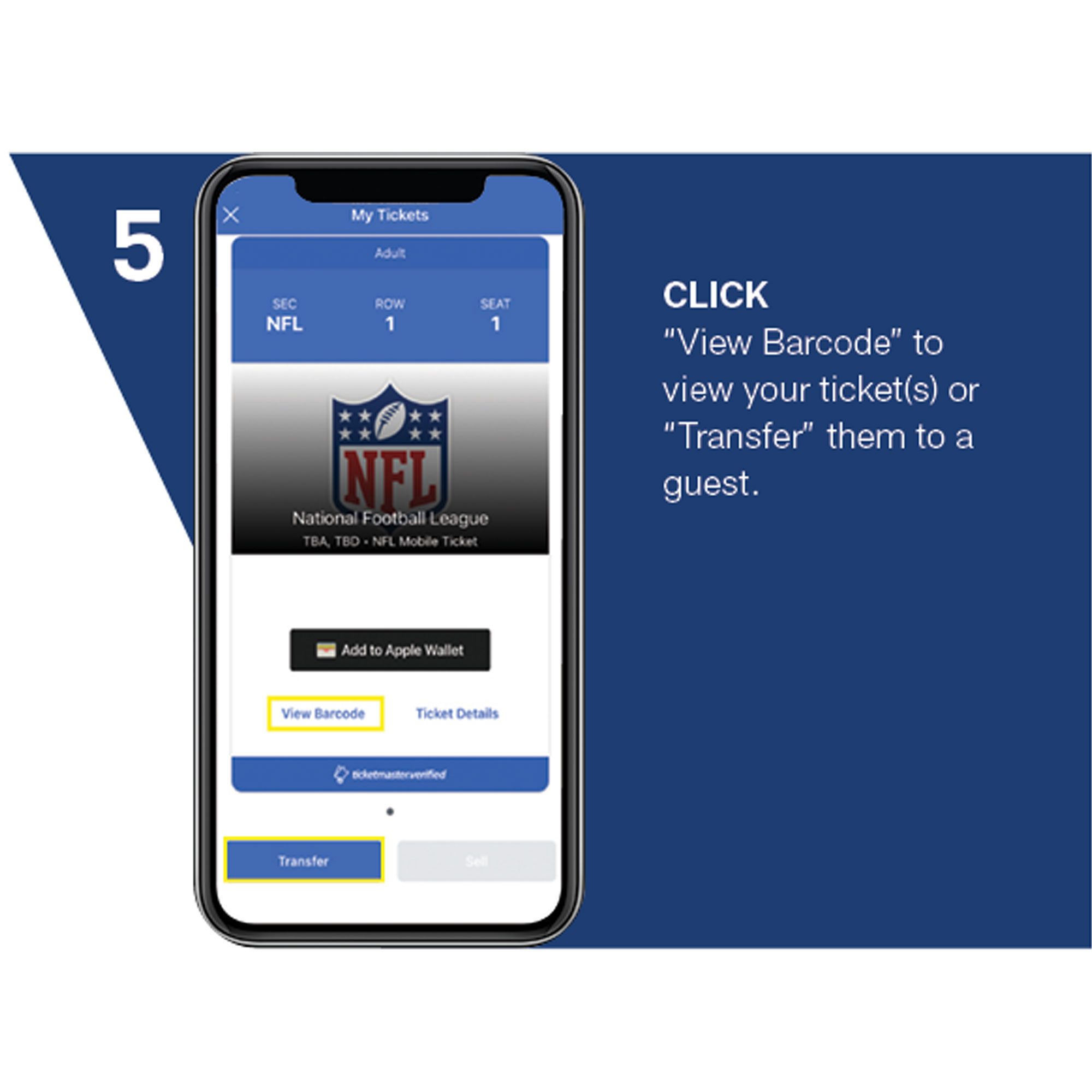 Super Bowl LVII NFL Ticket Holder App