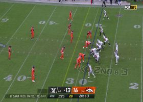 Derek Carr's MLB-esque fastball hits Cole for 21-yard gain to midfield logo