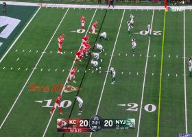 Isiah Pacheco floors his gas pedal to the edge for 17-yard gain