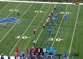 Kalif Raymond makes diving catch for 14-yard gain