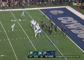 Eagles sack Prescott for 9-yard loss on first-and-goal at two-minute warning