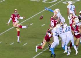 Nick Niemann's partial block of 49ers' punt sets Chargers up with great field position