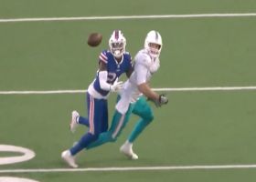 Kaiir Elam breaks up Thompson's fourth-down pass with 2:22 remaining