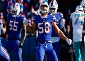 Milano's second sack of game comes via acrobatic feat of athleticism