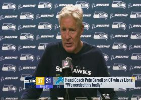 Pete Carroll reacts to Seahawks overtime win vs. Lions