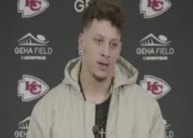 Patrick Mahomes reacts to Chiefs' overtime Divisional Round win over Bills