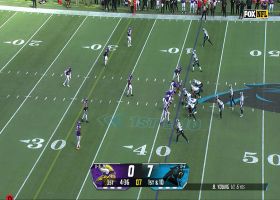 Adam Thielen's 22-yard reception gets Panthers into red zone vs. WR's former team