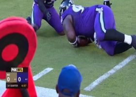 Ravens recover fumble after Kamara can't handle pitch