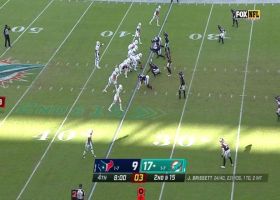 Jake Martin flies around edge to strip Brissett