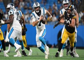 Will Grier's open-field juke sends defender sliding on 24-yard TD dash
