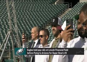 Eagles held pep rally at Lincoln Financial Field before flying to Arizona for Super Bowl LVII