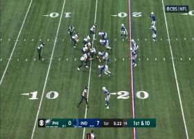 Hurts connects with A.J. Brown for 29 yards via play-action pass on first down