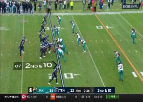 Josh Allen crashes into the backfield for an 8-yard sack