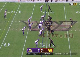 Danielle Hunter gets around the edge for sack on Heinicke