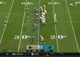 Efe Obada chases Brees down for strip-sack
