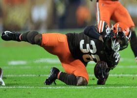 Myles Garrett's tip of Burrow's pass leads to INT by A.J. Green