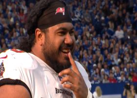 Vita Vea shows off grin after losing a tooth mid-play