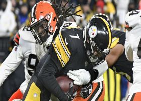 Clowney storms backfield for strip-sack and near takeaway on Big Ben