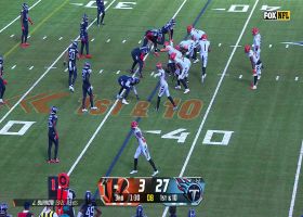 Trevis Gipson forces football out of Burrow's hands for Titans fumble recovery