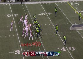 McCloud zooms, lowers shoulder for 16 yards on third-down pickup