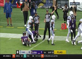 Julius Brents punches ball out of Kenyan Drake's hands, recovers after big catch and run