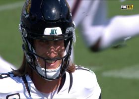 Blake Cashman reads Trevor Lawrence's eyes right before INT