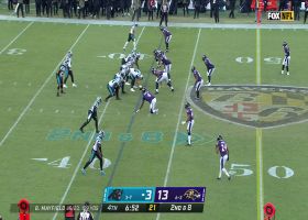 Calais Campbell displays quickness on 9-yard sack vs. Baker Mayfield