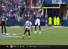Micah Hyde shows cat-like reflexes snagging deflected INT