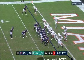 Laremy Tunsil's attempt at first-ever catch for two-point conversion falls short