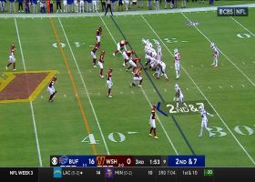 Josh Allen fires it to Stefon Diggs for 20-yard connection via play action