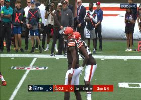 Deshaun Watson escapes major pressure and completes third-down pass to Elijah Moore