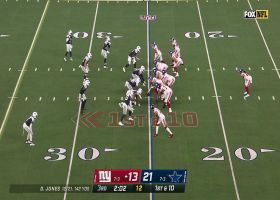 Gary Brightwell bursts through cutback lane for 15-yard pickup