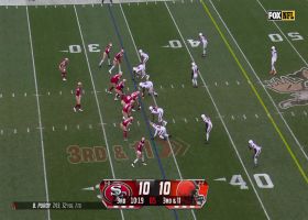 Brock Purdy's first INT of 2023 comes in Week 6 vs. Browns