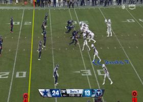 Prescott can't escape Tart's leg-wrapping efforts on 8-yard sack