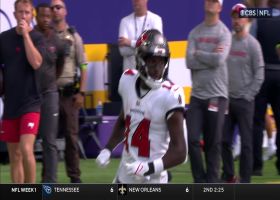 Mayfield zips tight-window laser to Godwin for 14-yard pickup
