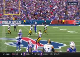 Khalil Shakir highpoints contested Josh Allen pass for 31-yard connection