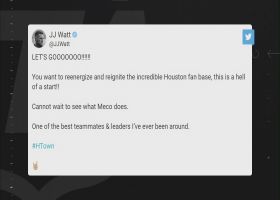 J.J. Watt expresses excitement over Texans' DeMeco Ryans hire via Twitter