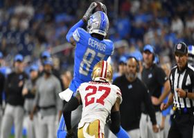 Quintez Cephus' phenomenal toe-tap helps him reel in two-point pass