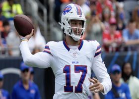 Josh Allen keeps drive alive with cross-body laser to Gabe Davis