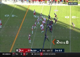 Wilson buys time for 20-yard throw to Mike Boone out of backfield