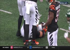 Jessie Bates picks off deflected Flacco pass to seal win for Bengals