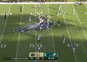 Juwan Johnson comes wide open over middle for 21-yard gain