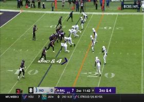 Samson Ebukam infiltrates pocket for strip-sack of Lamar Jackson