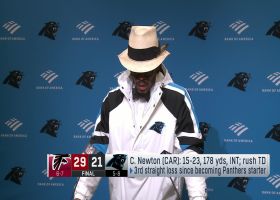 Cam Newton reacts to Week 14 loss against Falcons