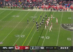 Clelin Ferrell's bull-rush speed beats lineman for third-down sack of Mahomes