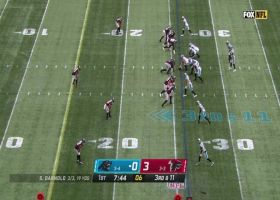 Sam Darnold threads needle to Tommy Tremble for 13 yards