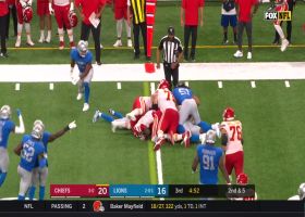 Coleman waits for Watkins to get up so he can deliver Lions' THIRD forced fumble