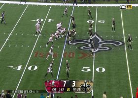 Mayfield withstands pressure before 26-yard pass to Deven Thompkins