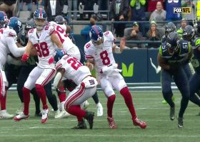 Bruce Irvin tosses Daniel Jones into Saquon Barkley for massive TFL